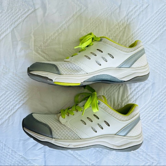 NEW Vionic Venture Walking Sneakers Neon Yellow Lime Green White ortho Shoes 6 - Picture 5 of 9